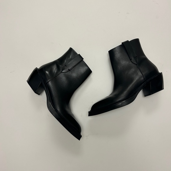 Zara Leather Ankle Boots - Western Style - Picture 4 of 4